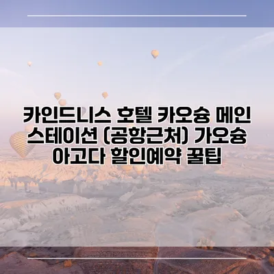 카인드니스 호텔 카오슝 메인 스테이션 (공항근처) 가오슝 아고다 할인예약 꿀팁