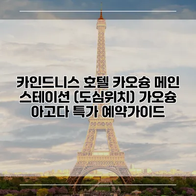 카인드니스 호텔 카오슝 메인 스테이션 (도심위치) 가오슝 아고다 특가 예약가이드