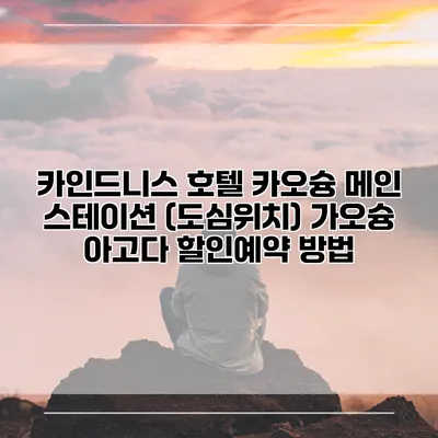 카인드니스 호텔 카오슝 메인 스테이션 (도심위치) 가오슝 아고다 할인예약 방법
