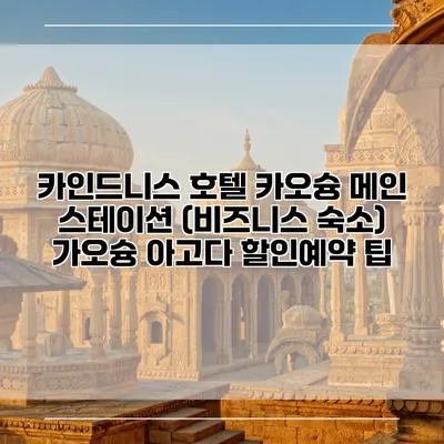 카인드니스 호텔 카오슝 메인 스테이션 (비즈니스 숙소) 가오슝 아고다 할인예약 팁