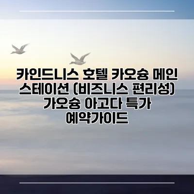 카인드니스 호텔 카오슝 메인 스테이션 (비즈니스 편리성) 가오슝 아고다 특가 예약가이드