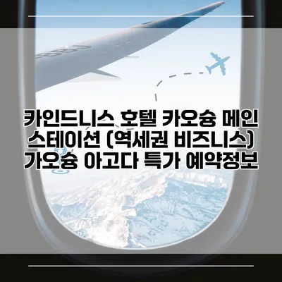 카인드니스 호텔 카오슝 메인 스테이션 (역세권 비즈니스) 가오슝 아고다 특가 예약정보