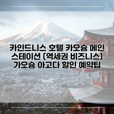 카인드니스 호텔 카오슝 메인 스테이션 (역세권 비즈니스) 가오슝 아고다 할인 예약팁