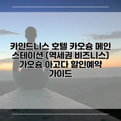 카인드니스 호텔 카오슝 메인 스테이션 (역세권 비즈니스) 가오슝 아고다 할인예약 가이드