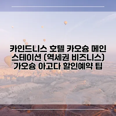 카인드니스 호텔 카오슝 메인 스테이션 (역세권 비즈니스) 가오슝 아고다 할인예약 팁
