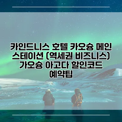 카인드니스 호텔 카오슝 메인 스테이션 (역세권 비즈니스) 가오슝 아고다 할인코드 예약팁