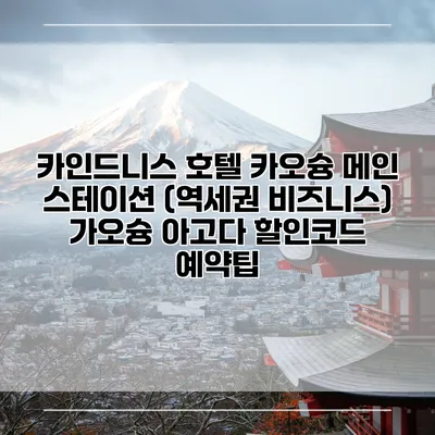 카인드니스 호텔 카오슝 메인 스테이션 (역세권 비즈니스) 가오슝 아고다 할인코드 예약팁