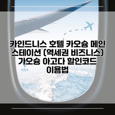 카인드니스 호텔 카오슝 메인 스테이션 (역세권 비즈니스) 가오슝 아고다 할인코드 이용법