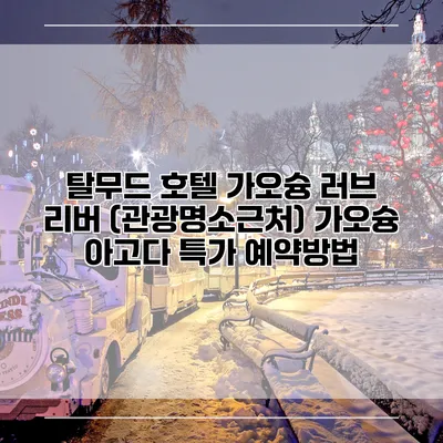 탈무드 호텔 가오슝 러브 리버 (관광명소근처) 가오슝 아고다 특가 예약방법