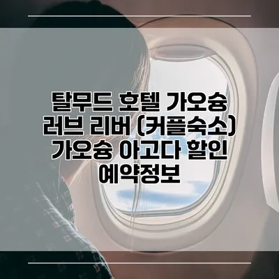 탈무드 호텔 가오슝 러브 리버 (커플숙소) 가오슝 아고다 할인 예약정보