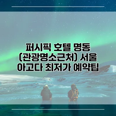 퍼시픽 호텔 명동 (관광명소근처) 서울 아고다 최저가 예약팁