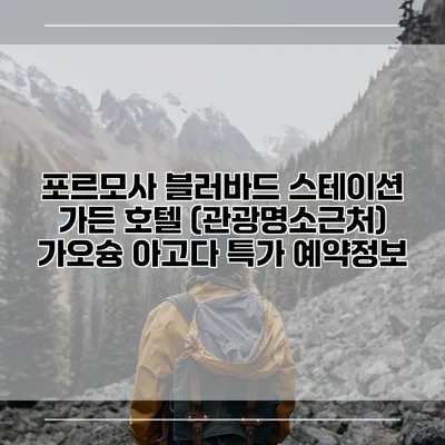 포르모사 블러바드 스테이션 가든 호텔 (관광명소근처) 가오슝 아고다 특가 예약정보