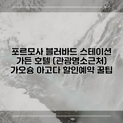 포르모사 블러바드 스테이션 가든 호텔 (관광명소근처) 가오슝 아고다 할인예약 꿀팁
