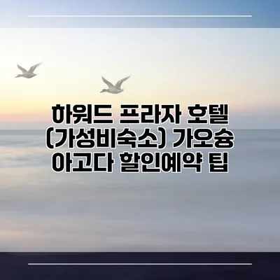 하워드 프라자 호텔 (가성비숙소) 가오슝 아고다 할인예약 팁