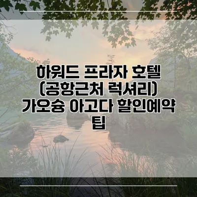 하워드 프라자 호텔 (공항근처 럭셔리) 가오슝 아고다 할인예약 팁