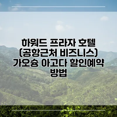 하워드 프라자 호텔 (공항근처 비즈니스) 가오슝 아고다 할인예약 방법