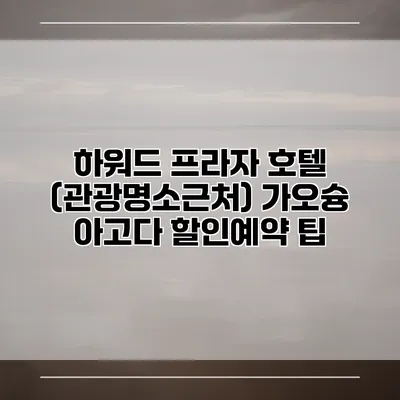 하워드 프라자 호텔 (관광명소근처) 가오슝 아고다 할인예약 팁