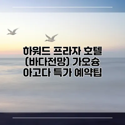 하워드 프라자 호텔 (바다전망) 가오슝 아고다 특가 예약팁