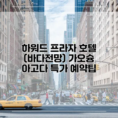 하워드 프라자 호텔 (바다전망) 가오슝 아고다 특가 예약팁