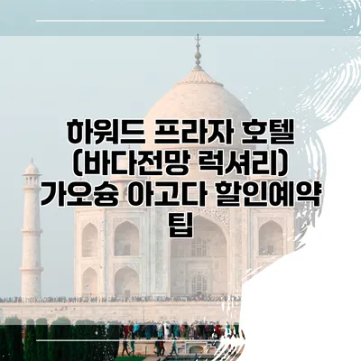 하워드 프라자 호텔 (바다전망 럭셔리) 가오슝 아고다 할인예약 팁