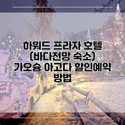 하워드 프라자 호텔 (바다전망 숙소) 가오슝 아고다 할인예약 방법