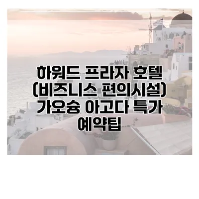하워드 프라자 호텔 (비즈니스 편의시설) 가오슝 아고다 특가 예약팁