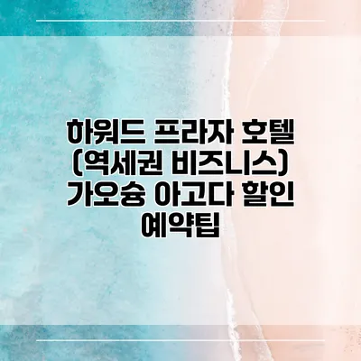 하워드 프라자 호텔 (역세권 비즈니스) 가오슝 아고다 할인 예약팁