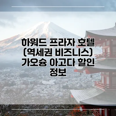 하워드 프라자 호텔 (역세권 비즈니스) 가오슝 아고다 할인 정보