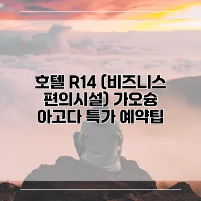 호텔 R14 (비즈니스 편의시설) 가오슝 아고다 특가 예약팁