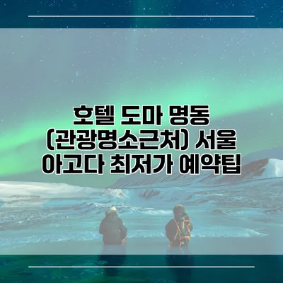 호텔 도마 명동 (관광명소근처) 서울 아고다 최저가 예약팁