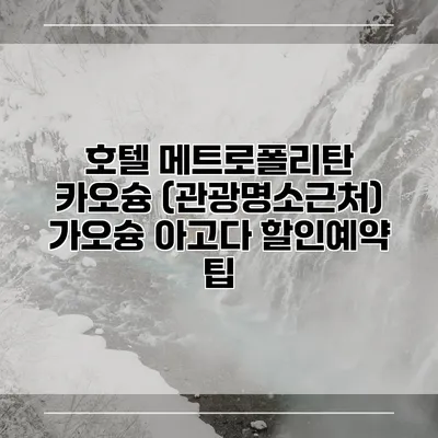 호텔 메트로폴리탄 카오슝 (관광명소근처) 가오슝 아고다 할인예약 팁