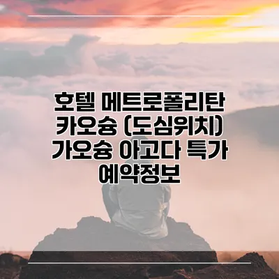호텔 메트로폴리탄 카오슝 (도심위치) 가오슝 아고다 특가 예약정보