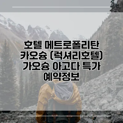 호텔 메트로폴리탄 카오슝 (럭셔리호텔) 가오슝 아고다 특가 예약정보