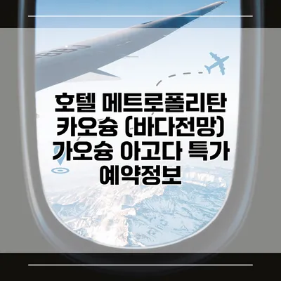 호텔 메트로폴리탄 카오슝 (바다전망) 가오슝 아고다 특가 예약정보