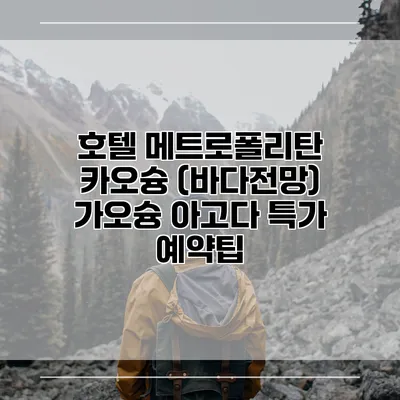 호텔 메트로폴리탄 카오슝 (바다전망) 가오슝 아고다 특가 예약팁