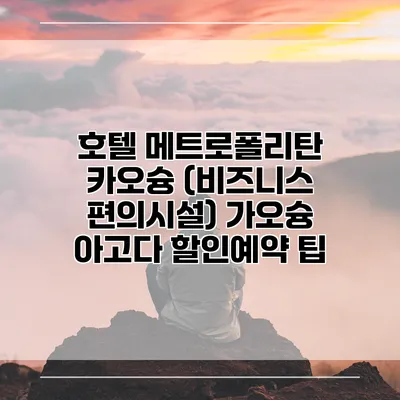 호텔 메트로폴리탄 카오슝 (비즈니스 편의시설) 가오슝 아고다 할인예약 팁