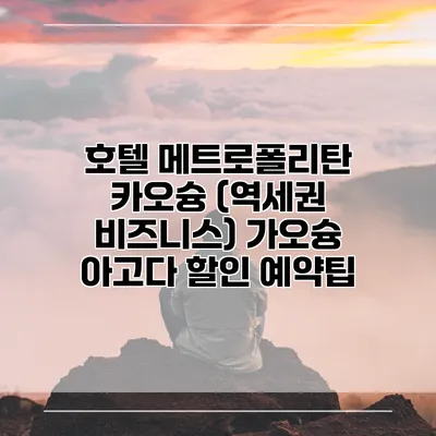 호텔 메트로폴리탄 카오슝 (역세권 비즈니스) 가오슝 아고다 할인 예약팁