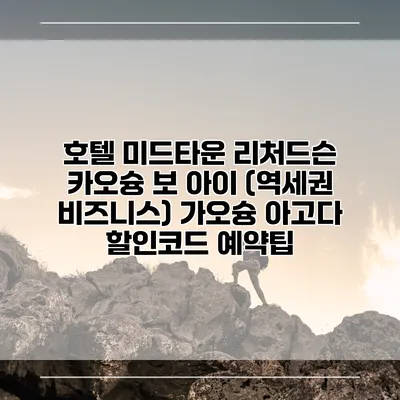 호텔 미드타운 리처드슨 카오슝 보 아이 (역세권 비즈니스) 가오슝 아고다 할인코드 예약팁
