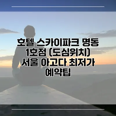 호텔 스카이파크 명동 1호점 (도심위치) 서울 아고다 최저가 예약팁