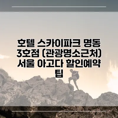 호텔 스카이파크 명동 3호점 (관광명소근처) 서울 아고다 할인예약 팁